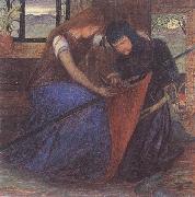 Elizabeth Siddal A Lady Affixing a Pennant to a Knight's Spear Sweden oil painting artist